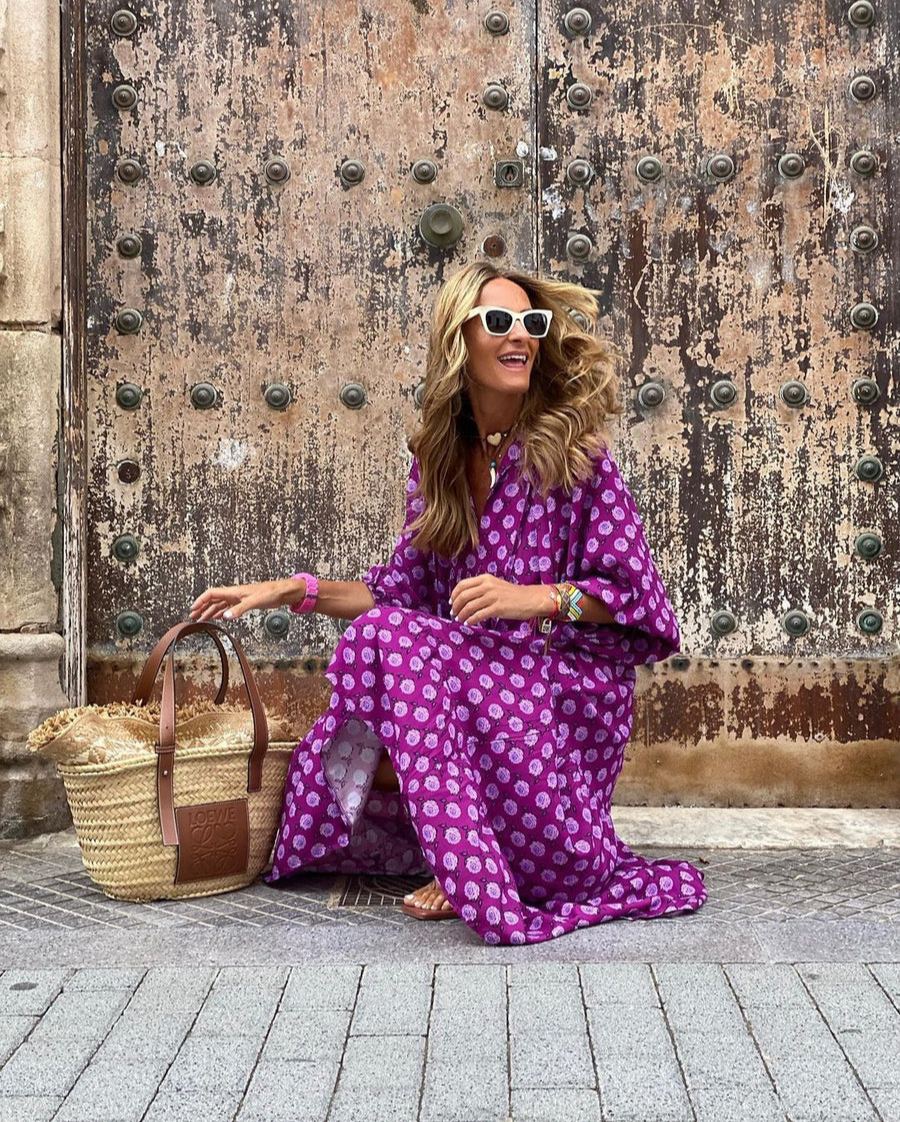 Elin™ - Boho Bomulds Maxi Kjole